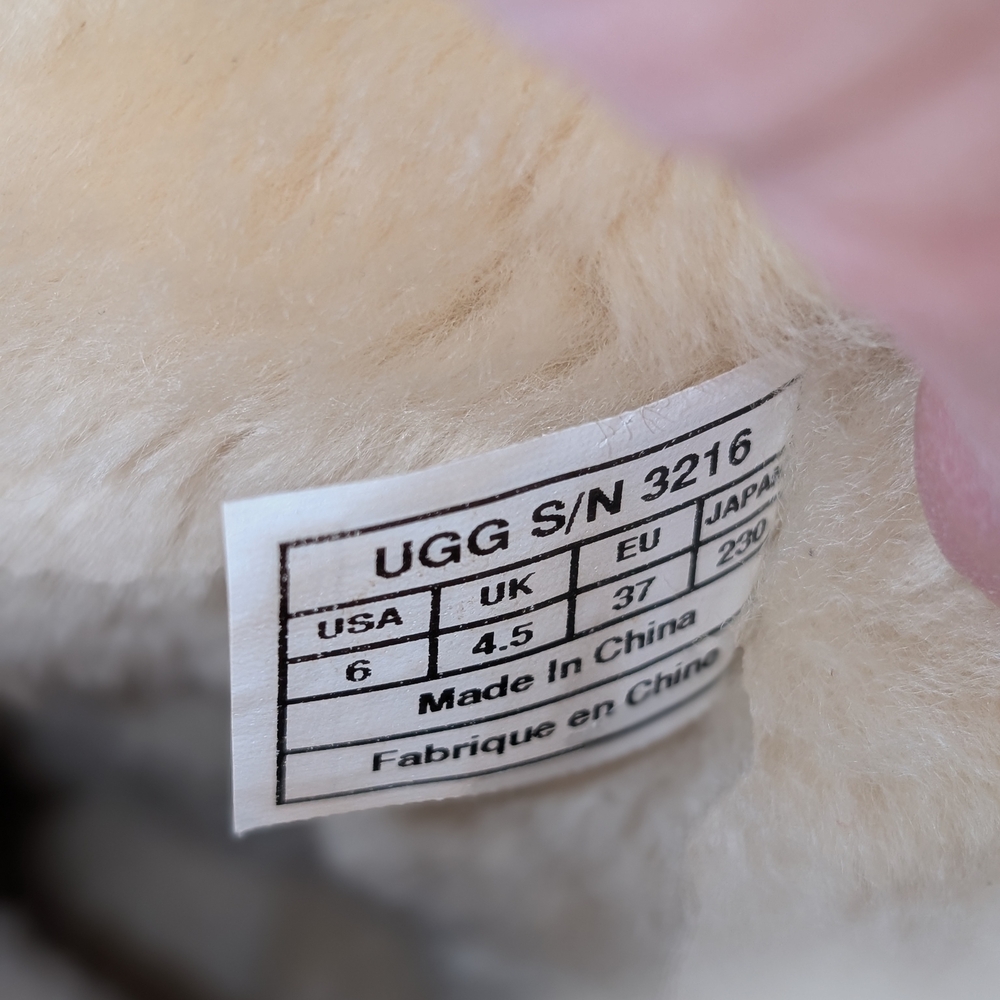 UGG Brown Sheepskin Boots with Embroidered Detail - Picture 14 of 14
